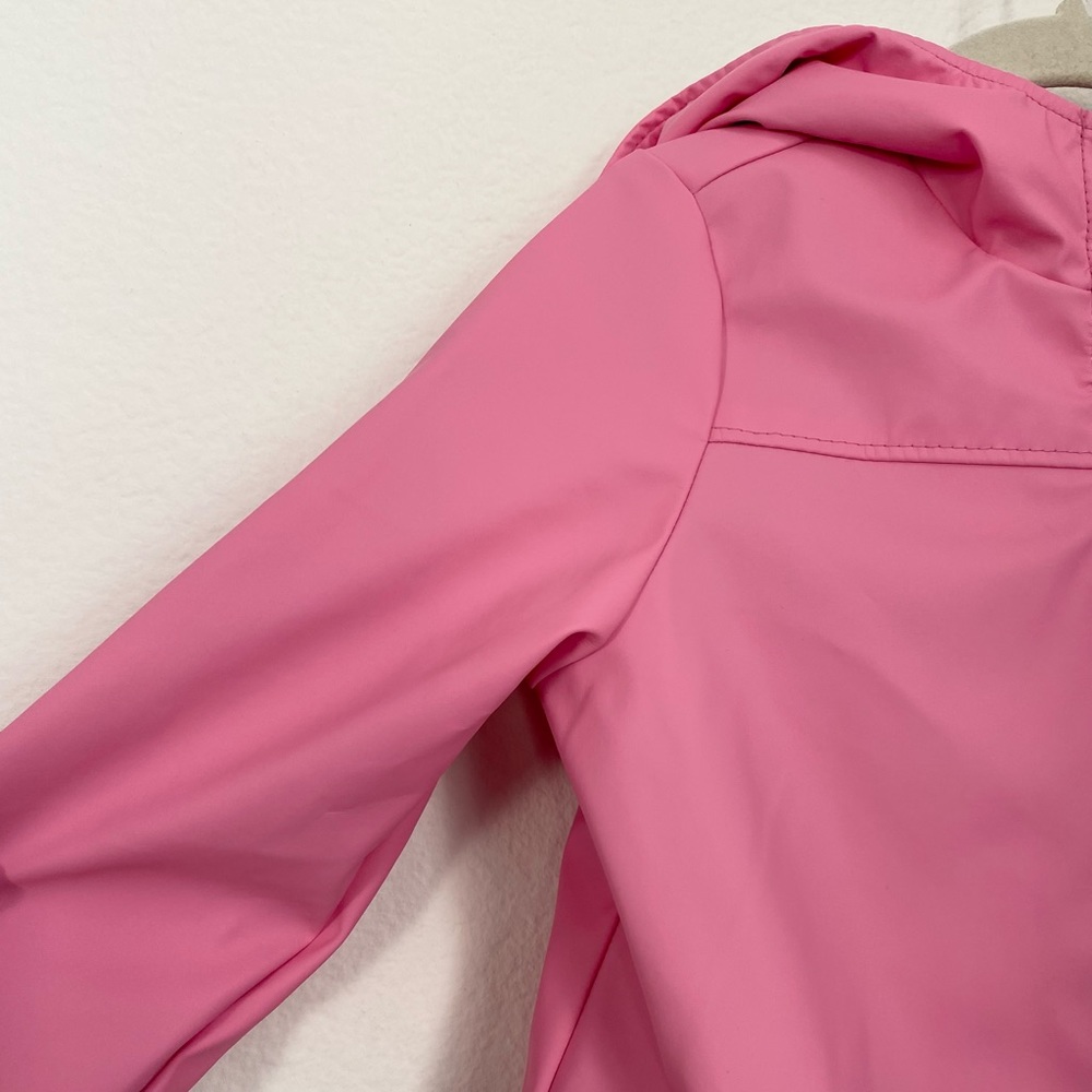 SOLD     Baby Gap • Pink Floral Jersey Lined Hooded Rain Coat - Picture 6 of 16